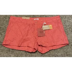 Mossimo Supply Co. Low Waist Lace Shorts Color: Coral Size 6 NWT